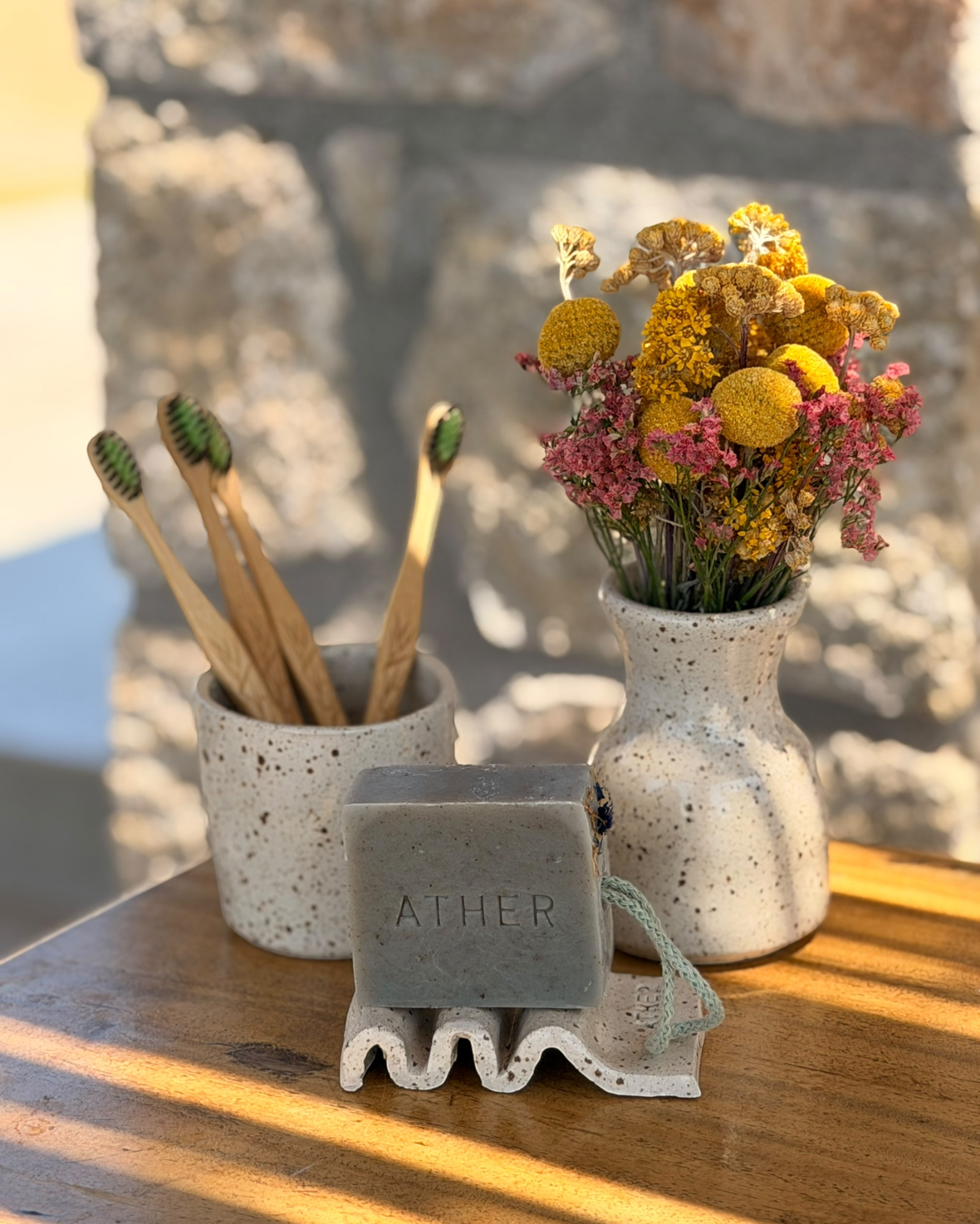 Ritual Set in Speckled Stone Ritual Set in Speckled Stone